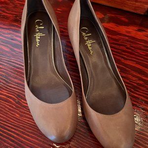 COLE HAAN Nike Air Technology Brown Wedge Heels Pump 7.5N